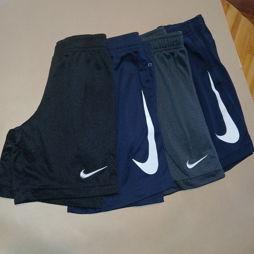 Nike Kids Athletic Shorts - Black, Gray, and Navy